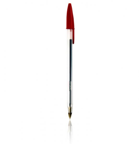 BIC CRISTAL BALLPOINT PENS - RED