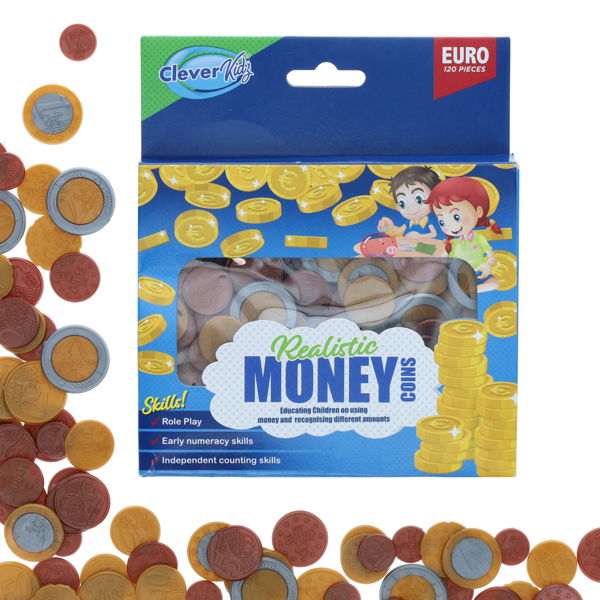 CLEVER KIDZ PKT.120 COIN EURO MONEY SET