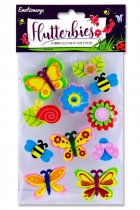 EMOTIONERY 3D FLUTTERBIES FOAM STICKERS - BUTTERFLIES & FLOWERS