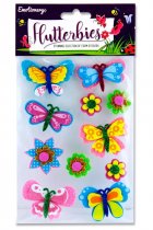 EMOTIONERY 3D FLUTTERBIES FOAM STICKERS - BUTTERFLIES & FLOWERS