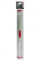 STUDENT SOLUTIONS 30cm ALUMINIUM RULER WITH GRIP 3 ASST.