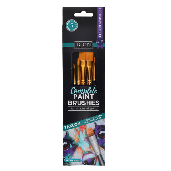 ICON PKT.5 PAINTBRUSH SET - SYNTHETIC