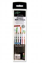 ICON 4pce BRUSH SET IN WALLET - GOLDEN TAKLON