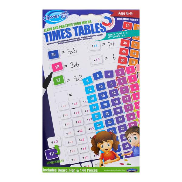 CLEVER KIDZ MAGNETIC TIME TABLES SET