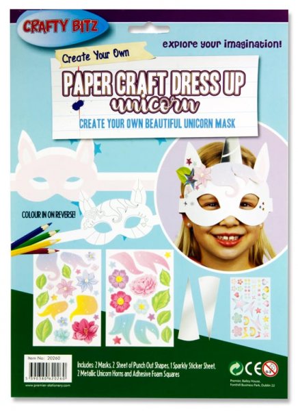 CRAFTY BITZ CREATE YOUR OWN PAPER CRAFT DRESS UP - UNICORN