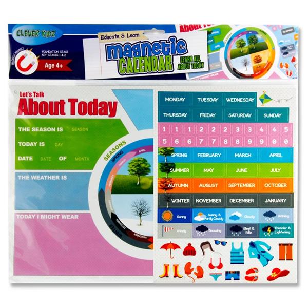 CLEVER KIDZ MAGNETIC CALENDAR BOARD 420x288mm