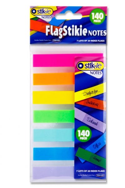 STIK-IE SET 7 LOTS of 20 INDEX FLAGSTIKIE NOTES