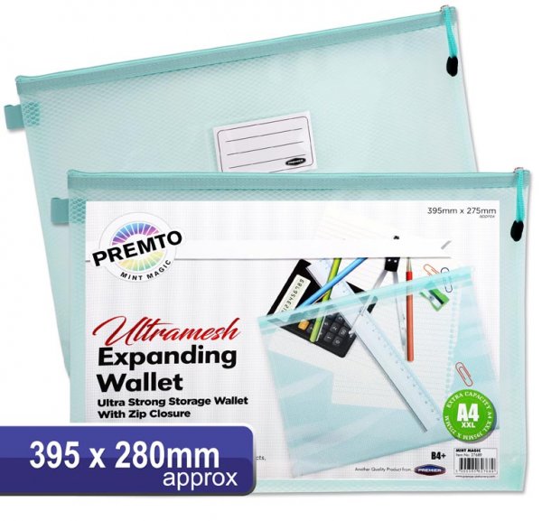 PREMTO PASTEL B4+ ULTRAMESH EXPANDING WALLET - MINT MAGIC