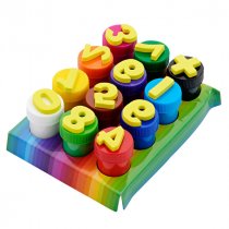 WOC BOX 12x10ml FINGER PAINTS WITH NUMBERED STAMPS