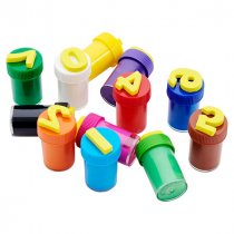 WOC BOX 12x10ml FINGER PAINTS WITH NUMBERED STAMPS