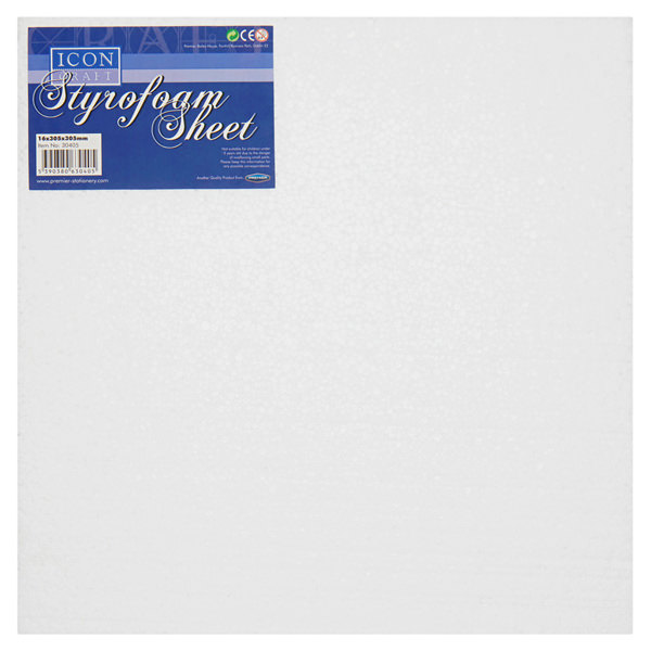 ICON CRAFT STYROFOAM SHEET 16x305x305mm