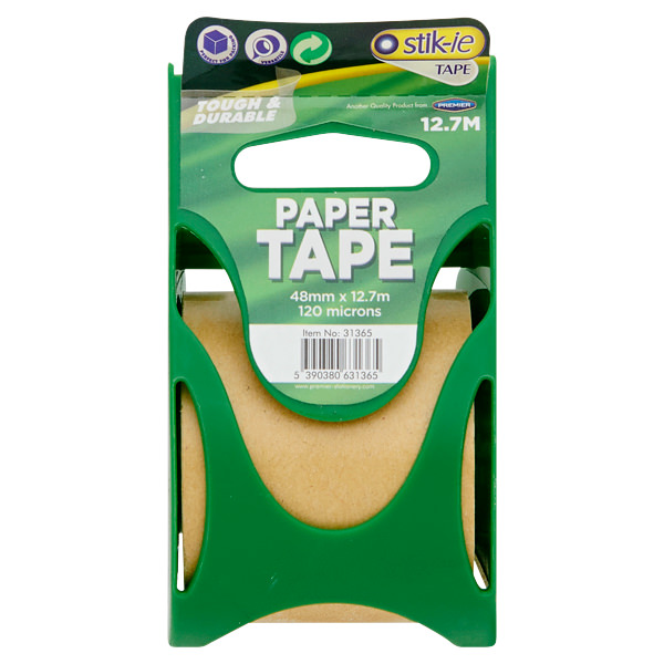 STIK-IE PAPER TAPE W/DISPENSER - 48mm x 12.7m