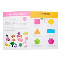 ORMOND A4 14PG WIPE CLEAN ACTIVITY BOOK W/PEN - COLOURS & SHAPES