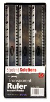 STUDENT SOLUTIONS 12"/30cm TRANSPARENT RULER CDU