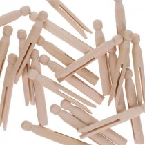 CRAFTY BITZ PKT.24 DOLLY PEGS - NATURAL