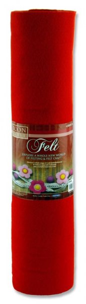 ICON CRAFT 45cm x 5m ROLL FELT - RED