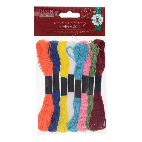 ICON CRAFT PKT.8 EMBROIDERY THREADS