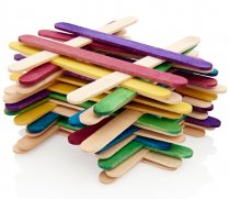 CRAFTY BITZ PKT.50 ASST. WOODEN LOLLIPOP STICKS