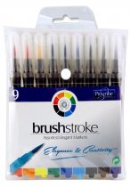 PRO:SCRIBE PKT.9 BRUSH STROKE MARKERS