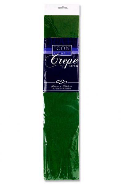 ICON CRAFT 50x250cm 17gsm CREPE PAPER - DARK GREEN