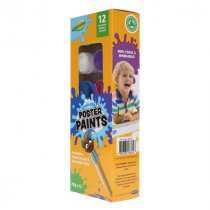 WOC 12x20g POSTER PAINT TUBS IN PLATFORM W/BRUSH