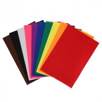 ICON CRAFT PKT.10 A4 ASST COLOURS FELT SHEETS