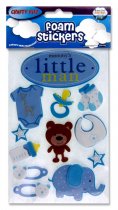 CRAFTY BITZ 3D FOAM STICKERS - BABY GIRL & BOY 2 ASST