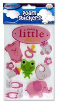 CRAFTY BITZ 3D FOAM STICKERS - BABY GIRL & BOY 2 ASST