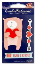 * ICON CRAFT STAND-OUT EMBELLISHMENTS - LOVE 2 ASST.