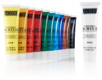 ICON BOX 12x36ml ACRYLIC PAINTS