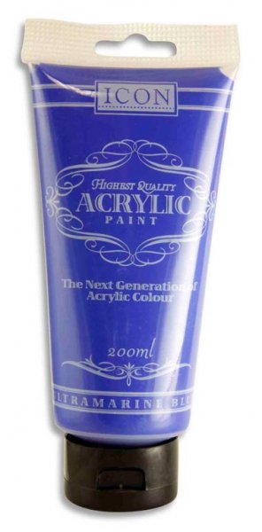 ICON ACRYLIC PAINT 200ml - ULTRAMARINE BLUE