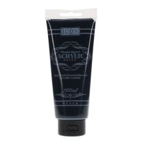 ICON ACRYLIC PAINT 200ml - BLACK
