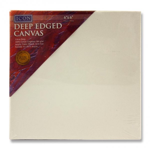 ICON DEEP EDGED CANVAS 380gm2 - 6"x6"