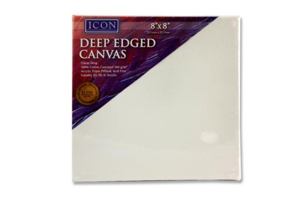 ICON DEEP EDGED CANVAS 380gm2 - 8"x8"