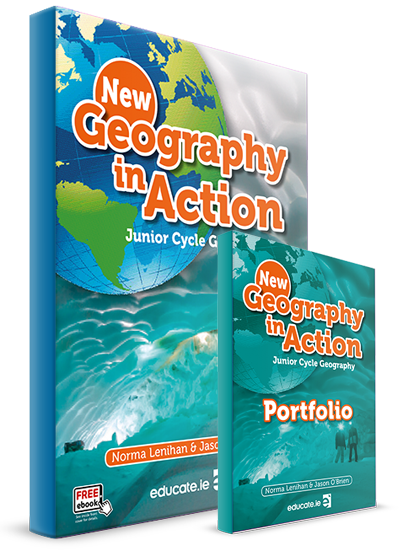 NEW Geography in action textbook & portfolio/activity book -SECONDHAND