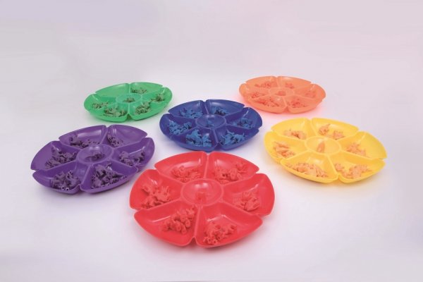 FLOWER SORTING / PAINT TRAYS various colours