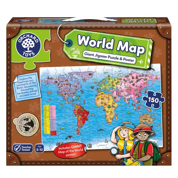 WORLD MAP PUZZLE AND POSTER