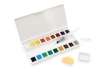 Icon 18 Colour Watercolour Palette W/Water Brush Pen
