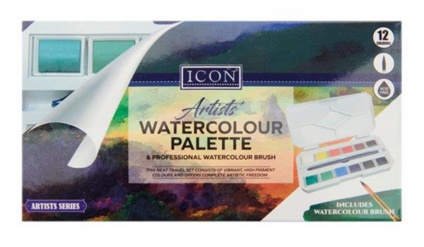 Icon 12 Colour Watercolour Palette
