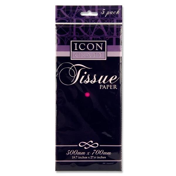 Icon Craft Pkt.5 500x700mm Tissue Paper - Fuschia