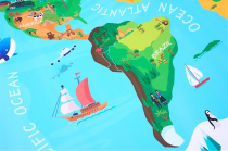 Ormond Magnetic World Map Wall Sticker