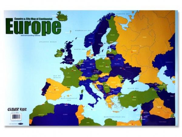 Clever Kidz Wall Chart - Map Of Europe