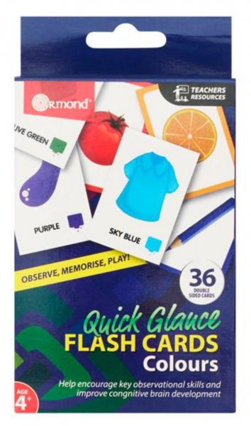 Ormond Education Flash Card 36 Cards - Color