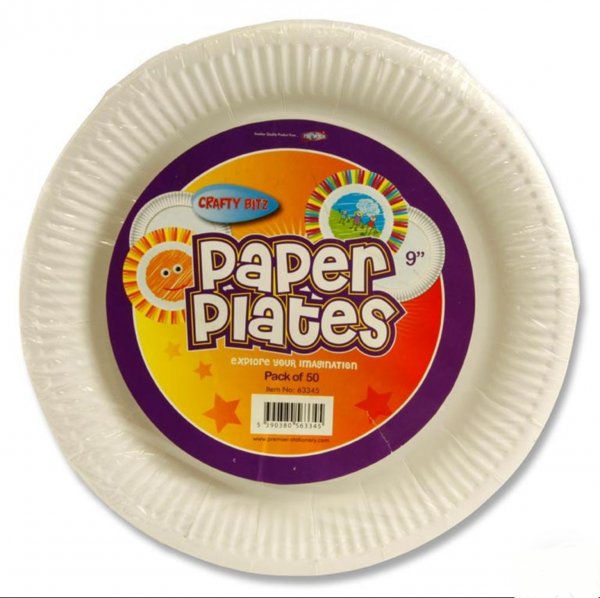 Crafty Bitz Pkt.50 9" Paper Plates