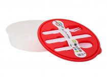 Premto Food Box/Bowl W/ Knife Fork - 3 Asst