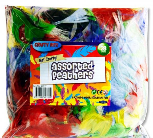 Crafty Bitz 28g Bag Assorted Feathers