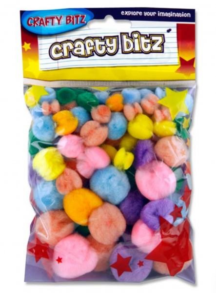 Crafty Bitz Pkt.70 Pom Poms Pastel