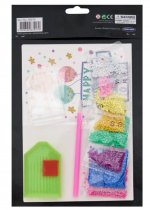 Icon Craft Pkt.5 Crystal Art Card Kits - Happy Birthday