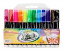 Woc Pkt.12 Washable Fabric Markers