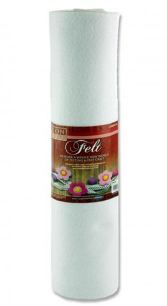 Icon Craft 45cm X 5m Roll Felt - White